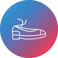 icono de fondo de círculo de degradado de línea de zapatos de ballet vector