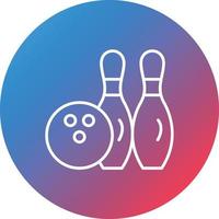 Bowling Line Gradient Circle Background Icon vector