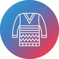 Sweater Line Gradient Circle Background Icon vector