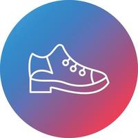 Casual Shoes Line Gradient Circle Background Icon vector