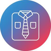 Shirt Line Gradient Circle Background Icon vector