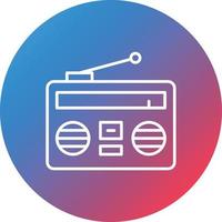 icono de fondo de círculo degradado de línea de radio vector