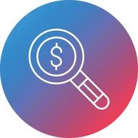 Money Forensics Line Gradient Circle Background Icon vector