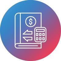 Ledger Line Gradient Circle Background Icon vector