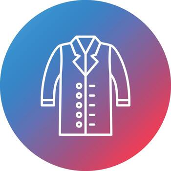 Lab Coat Line Gradient Circle Background Icon vector