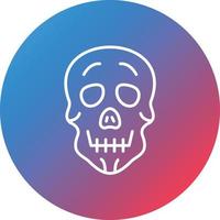 Skull Line Gradient Circle Background Icon vector