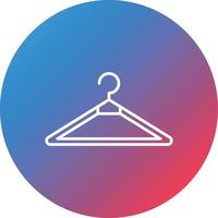 Clothes Hanger Line Gradient Circle Background Icon vector