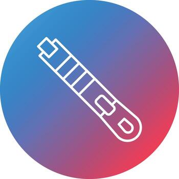 Zipper Line Gradient Circle Background Icon vector