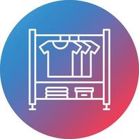 Clothes Hanger Line Gradient Circle Background Icon vector