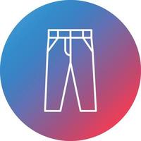 Pants Line Gradient Circle Background Icon vector