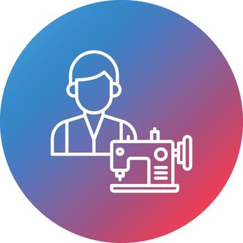 icono de fondo de círculo degradado de línea a medida vector