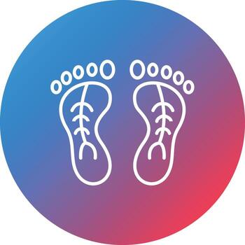 Carbon Footprint Line Gradient Circle Background Icon vector