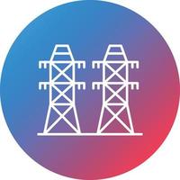 Electrical Energy Line Gradient Circle Background Icon vector