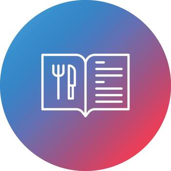 icono de fondo de círculo degradado de línea de menú vector