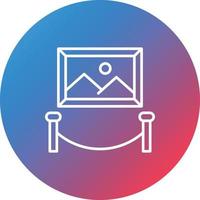 Exhibition Line Gradient Circle Background Icon vector