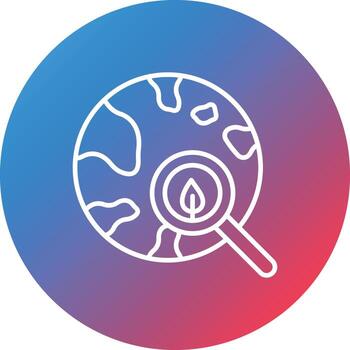 Global Research Line Gradient Circle Background Icon vector