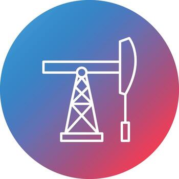 icono de fondo de círculo de gradiente de línea de combustibles fósiles vector