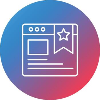 sitio web marcador línea gradiente círculo fondo icono vector