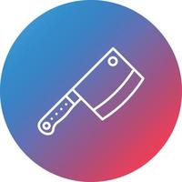 Cleaver Line Gradient Circle Background Icon vector