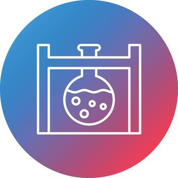 Beaker Stand Line Gradient Circle Background Icon vector
