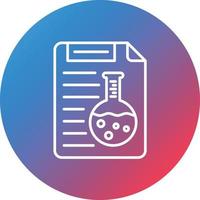icono de fondo de círculo de degradado de línea de informe de laboratorio vector