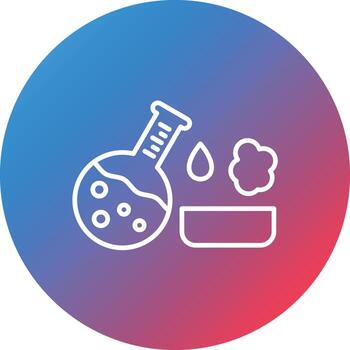 Experiment Line Gradient Circle Background Icon vector