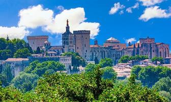 view of Palace of the Popes, Avignon, France photo