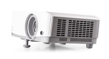 White multimedia projector isolated on white background photo