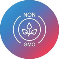 icono de fondo de círculo degradado de línea no gmo vector