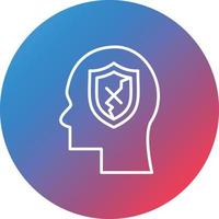 Vulnerability Line Gradient Circle Background Icon vector