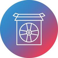 CD Box Line Gradient Circle Background Icon vector