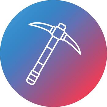 icono de fondo de círculo degradado de línea de pico vector