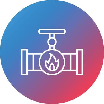 icono de fondo de círculo degradado de línea de gas vector