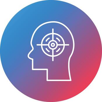 Obsession Line Gradient Circle Background Icon vector