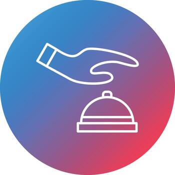 Full Service Line Gradient Circle Background Icon vector