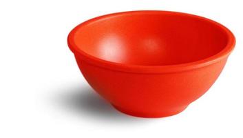 Clay saucer for products on a white background photo