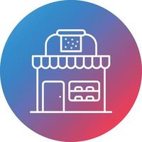 Bakery Shop Line Gradient Circle Background Icon vector