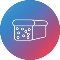 Bread Line Gradient Circle Background Icon vector