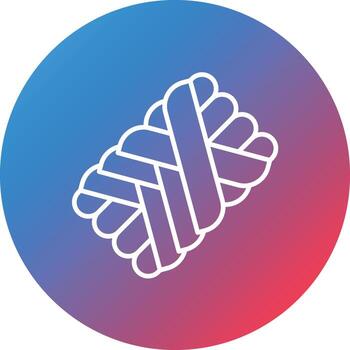 Challah Line Gradient Circle Background Icon vector