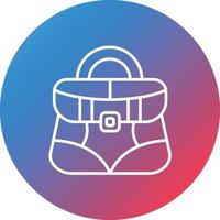 Handbag Line Gradient Circle Background Icon vector