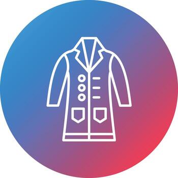 Lab Coat Line Gradient Circle Background Icon vector