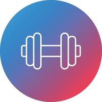 Dumbbells Line Gradient Circle Background Icon vector