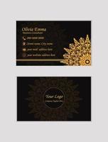 Luxury mandala business card design vector