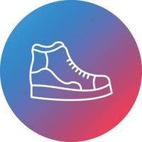 Sneaker Line Gradient Circle Background Icon vector