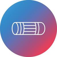 Foam Roller Line Gradient Circle Background Icon vector