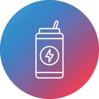 Energy Drink Line Gradient Circle Background Icon vector