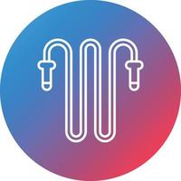 Jumping Rope Line Gradient Circle Background Icon vector