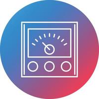 Voltage Indicator Line Gradient Circle Background Icon vector