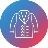 Suit Line Gradient Circle Background Icon vector