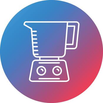 mezclador licuadora línea gradiente círculo fondo icono vector